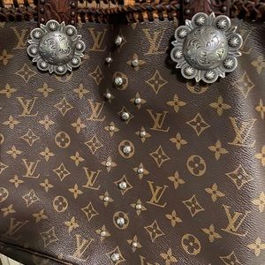 Louis Vuitton "neverfull Mm" Brown, Nude Tote Bag